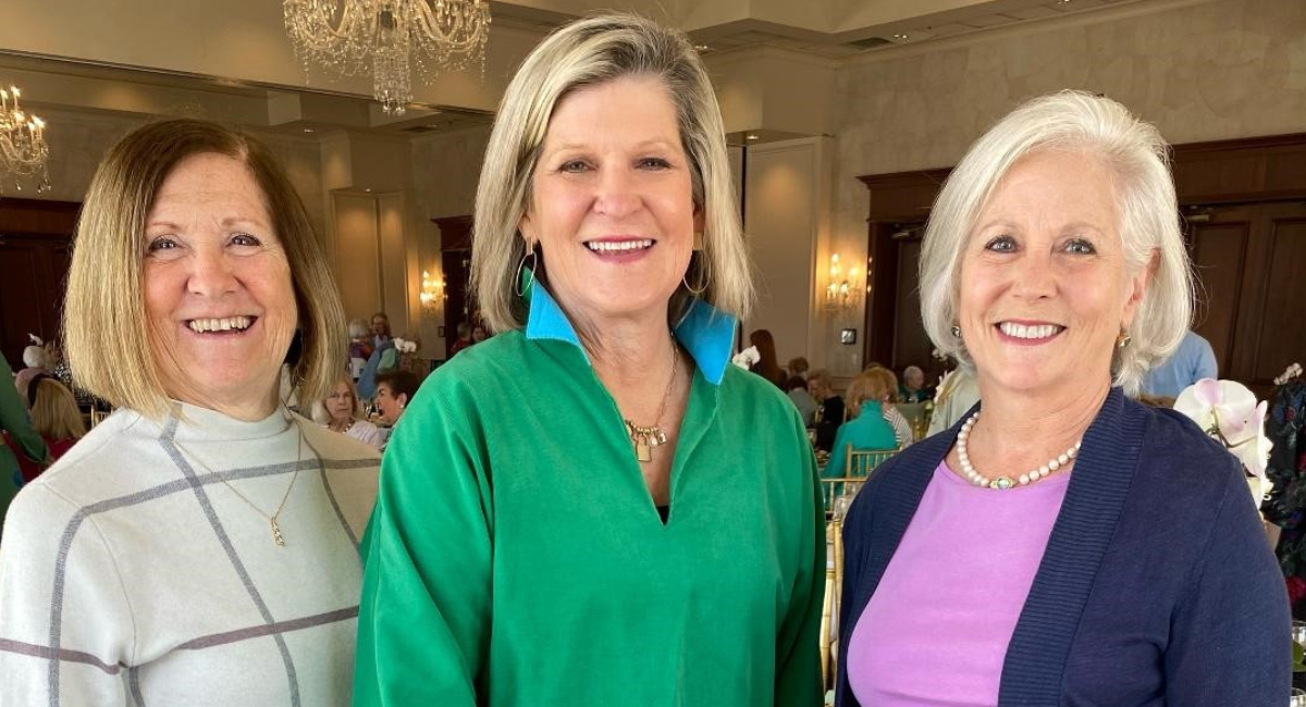 Marilyn Stewart, Ardith Pugh and Debbie Williams at the Spring 2024 Literary League luncheon